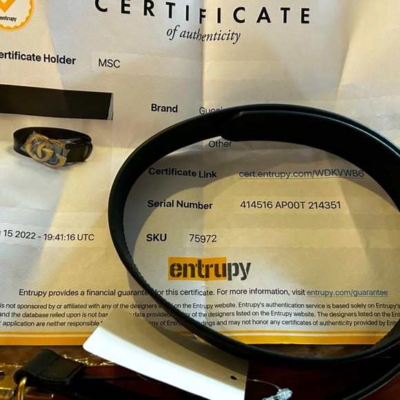 Authentic NEW GUCCI Marmont Belt with COA - Picture 5 of 11